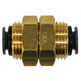 Bulkhead Union Push Lock, 1/4in Tube
