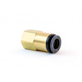 Female Connector Push Lock, 1/4in Tube X 3/8in Pipe