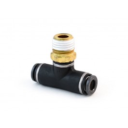 Male Branch Tee Push Lock, 1/2in Tube X 1/2in Pipe