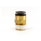 Male Connector Push Lock, 1/2in Tube X 3/8in Pipe