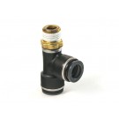 Male Run Tee Push Lock, 3/8in Tube X 3/8in Pipe